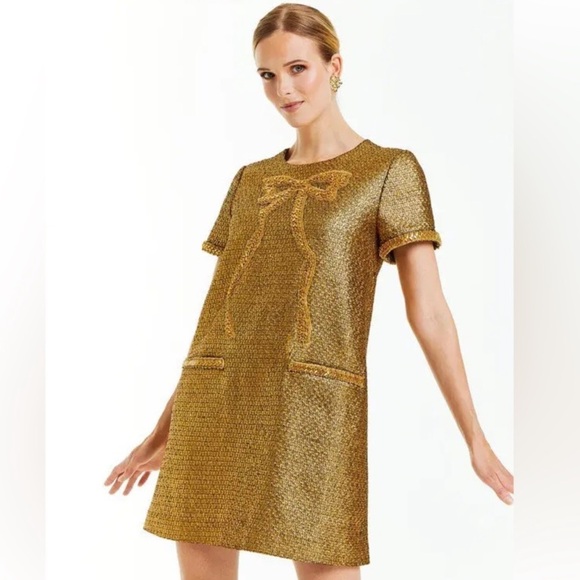 Mestiza New York Dresses & Skirts - NWT MESTIZA NEW YORK Ainslee Mini Gold Dress Sz 8